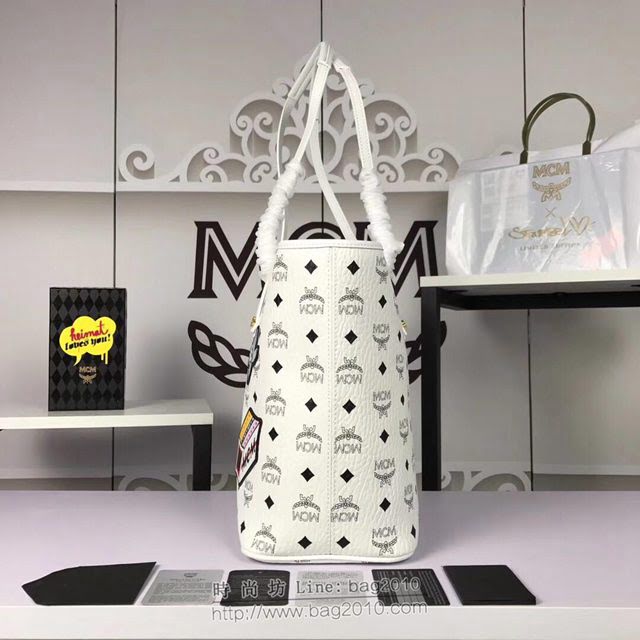 MCM女包 原單 6268貼標 2018款 MCM母子購物袋 3D貼花裝飾 配備可拆卸內部袋 MCM女手提袋 MCM肩背包  mdmc1353